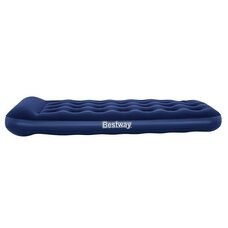 Надувний велюровий полуторний матрац з підголовником, вбудований ножний насос Bestway Pavillo 67224  (LM)