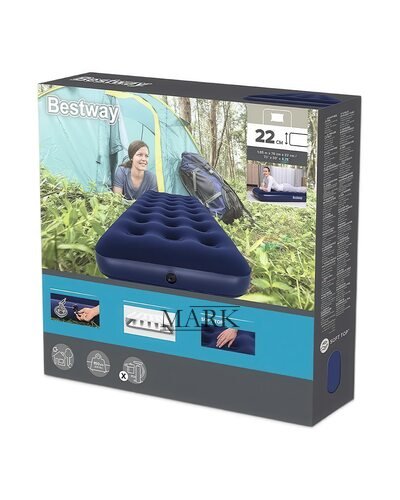 Надувной велюровый одноместный матрас Bestway Pavillo 67000 185x76x22 (LM)