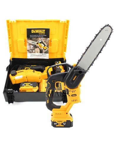 Аккумуляторная пила Dewalt DCS272N (36V, 6AH, шина 30 см) с автоматической смазкой цепи, в кейсе