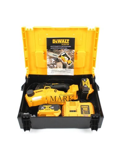 Аккумуляторная пила Dewalt DCS272N (36V, 6AH, шина 30 см) с автоматической смазкой цепи, в кейсе