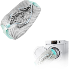 Сумка-мішок для прання взуття в пральній машині з мікрофібри Сірий (АX)