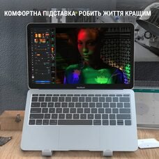 Складная пластиковая подставка для ноутбука и планшета Multi Position Черный (205)