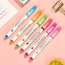 Двухсторонние маркеры MDS-6006 с роликовым механизмом с узорами, набор 6 шт. (218)