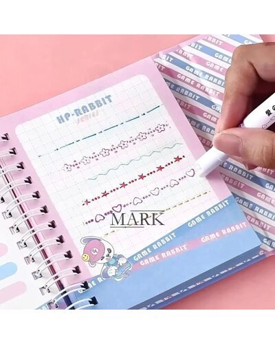 Двухсторонние маркеры MDS-6006 с роликовым механизмом с узорами, набор 6 шт. (218)