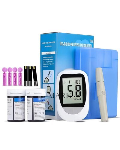 Компактное устройство глюкометр для ежедневного контроля уровня глюкозы в крови + 50 тестов (509)