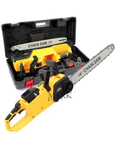 Аккумуляторная пила DeWALT DCMCS574X1 (48V, 12AH, шина 45 см) с бесключевой натяжкой цепи и ручным тормозом в кейсе