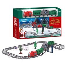 Дитяча іграшка новорічний різдвяний потяг залізна дорога “Merry Christmas” 9263-7C (AX)