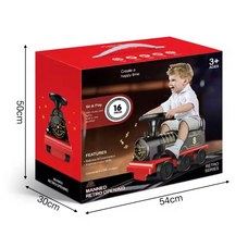 Дитяча іграшка електричний паровоз з залізною дорогою Retro Train Ride-On (AX)