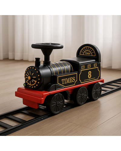 Детская игрушка электрический паровоз с железной дорогой Retro Train Ride-On (AX)