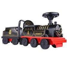 Дитяча іграшка електропаровоз+вагончик із рейками Retro Train Ride-On (AX)