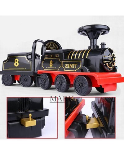 Детская игрушка электропаровоз+вагончик с рельсами Retro Train Ride-On (AX)