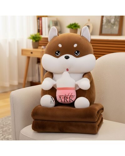 Мягкая игрушка-подушка в виде милого хаски MALLOORY HOME 79-9/12119, Коричневый (BOT)