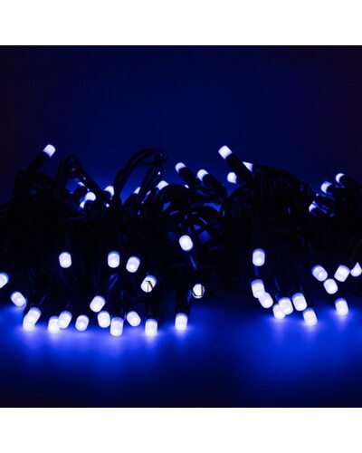 Декоративная светодиодная гирлянда на 100 LED светодиодов 8 м зеленый провод Синий