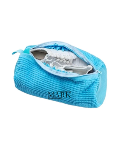 Сумка мешок для стирки обуви в стиральной машине из микрофибры Голубой