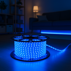 Декоративная светодиодная (LED) лента 2835×60 шт.; 4,8 Вт/м IP67 220В 50м Синий (YAB)