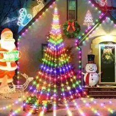 Світлодіодна гірлянда Роса "Кінський хвіст" 100LED 190 см 220V/6V Різнокольорова