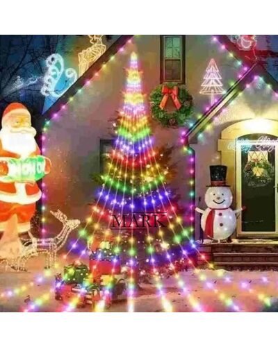 Светодиодная гирлянда Роса «Конский хвост» 100LED 190 см 220V/6V Разноцветная