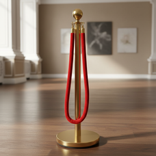  Золота стійка огорожі 1879 з червоним канатом 1,5 м, 100 × 32 см (JS)