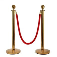  Золота стійка огорожі 1879 з червоним канатом 1,5 м, 100 × 32 см (JS)
