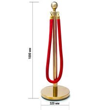  Золота стійка огорожі 1879 з червоним канатом 1,5 м, 100 × 32 см (JS)