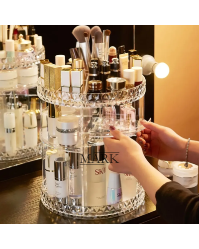 Вращающийся органайзер для косметики Cosmetic Storage Box Rack CX-288 акриловый (AMN)
