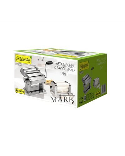 Ручная лапшерезка-тестораскатка машина для изготовления лапши с насадкой для равиоли Maestro MR-1679R (235)
