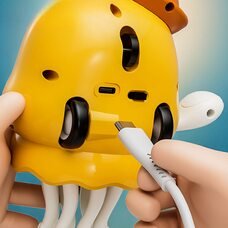 Детская игрушка Танцующий осьминог со звуком и светом розовый 726, Желтый (OX)