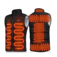 Подогревающая жилетка с электроподогревом от павербанка USB 9 зон Размер L