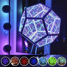 Светодиодный ночник 7 цветов Colorful Light RGB 3D SP620E Додекаэдр 12V USB (ILF)