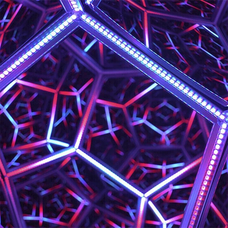 Светодиодный ночник 7 цветов Colorful Light RGB 3D SP620E Додекаэдр 12V USB (ILF)