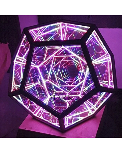 Светодиодный ночник 7 цветов Colorful Light RGB 3D SP620E Додекаэдр 12V USB (ILF)