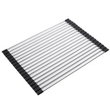 Кухонна складна сушарка для посуду на раковину KitchenWare EasyDry 37х22 см Чорна (HA-359)