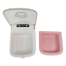 Автоматична годівниця для котів та собак з герметичною кришкою та знімною чашею 23×16.5×11 см Рожевий (205)