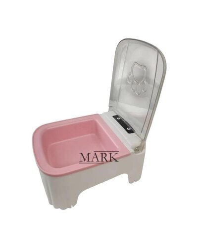 Автоматическая кормушка для кошек и собак с герметичной крышкой и съемной чашей 23×16,5×11 см Розовый (205)