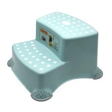 Детский табурет-лестница подставка с нескользящими резинками Irak Plastik СМ-520 Бирюзовый (DRK)