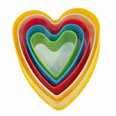 Набір пластикових вирубок  для печива та пряників Empire EM-8752 "Серце" 5 шт (204)