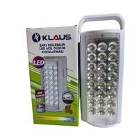 Кемпінговий акумуляторний світлодіодний ліхтарик-повербанк з зарядкою "Klaus" 24LED 4000mA 6V