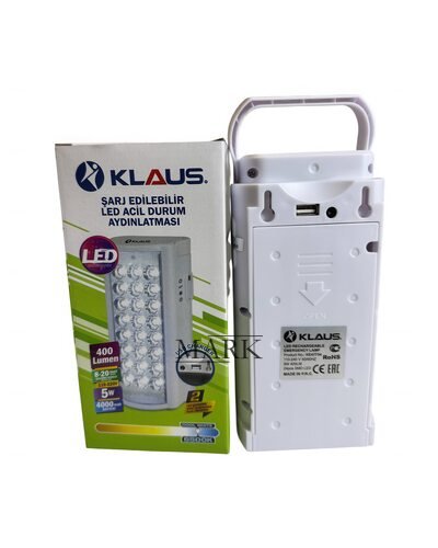 Кемпинговый аккумуляторный светодиодный фонарик-повербанк с зарядкой «Klaus» 24LED 4000mA 6V