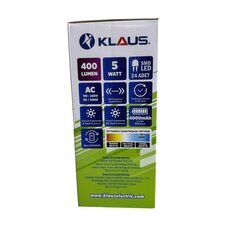 Кемпінговий акумуляторний світлодіодний ліхтарик-повербанк з зарядкою "Klaus" 24LED 4000mA 6V
