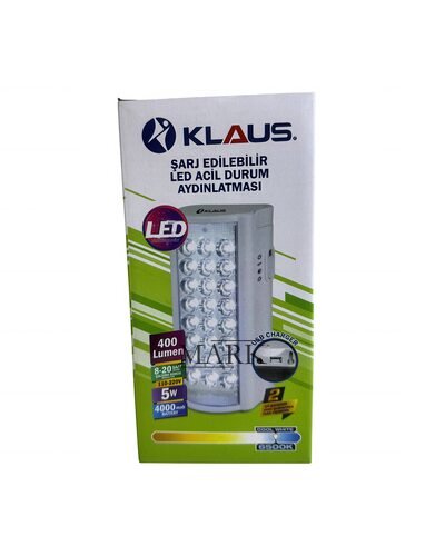 Кемпинговый аккумуляторный светодиодный фонарик-повербанк с зарядкой «Klaus» 24LED 4000mA 6V