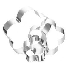 Набір форм з нержавіюючої сталі для печива та пряників Empire EM-1237 "Квітка" 3шт (204)