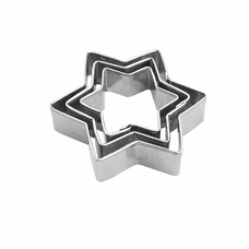 Набір форм з нержавіюючої сталі для печива та пряників Empire EM-7818 "Зірка" 3шт (204)
