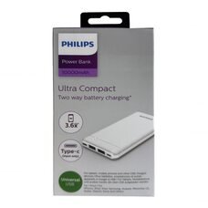 Портативний зарядний пристрій повербанк Philips Power Bank 10000mAh Ultra Compact