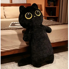 Дитяча м'яка плюшева іграшка Чорний кіт 60 см 360-T-9 (360T)