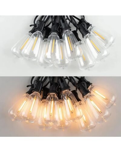 Декоративная светодиодная гирлянда с соединителем питания от сети 220В 10 метров, 25 LED MA718 (ARSH)