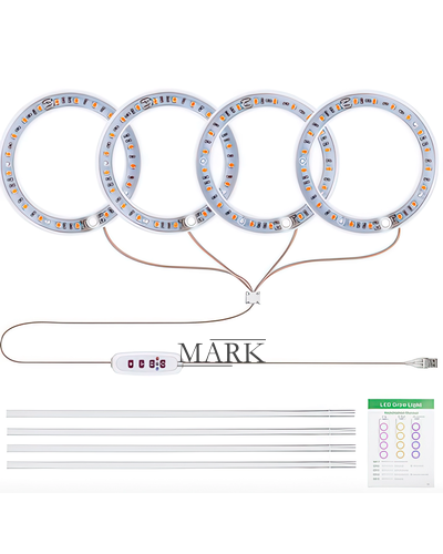 Лампа для фотосинтеза растений с 4 светодиодными кольцами. MA714 (ARSH)