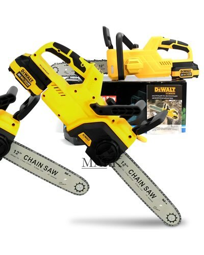 Портативная аккумуляторная цепная пила с 2 сменными АКБ DeWalt DCM565N (36V, 6Ah)
