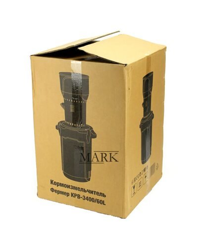 Зернодробилка Фермер КРВ-3400/60L (1.3 кВт, 400 кг/ч, 60 л) мощный кормоизмельчитель для зерна и кормовых культур