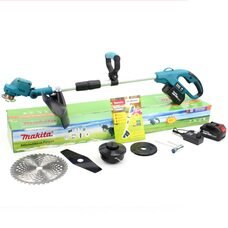 Профессиональный садовый аккумуляторный триммер с безщеточным двигателем и регулировкой штанги Makita UR2000DWAE (48V, 6AH)