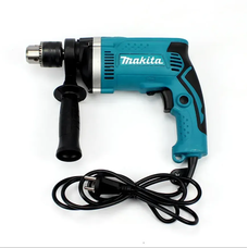 Ударний дриль з набором свердел, біт, каміння, кейс для зберігання MAKITA HP1630 (710 ВТ, 0-3200 об./хв.)  